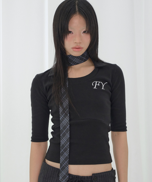 FANCY CLUB(ファンシークラブ)の「ソフトファンシーカラータトップ (ブラック) F26QB045(Tシャツ/カットソー・レディース・その他・ONE)」の1枚目の写真