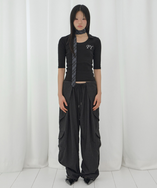 FANCY CLUB(ファンシークラブ)の「ソフトファンシーカラータトップ (ブラック) F26QB045(Tシャツ/カットソー・レディース・その他・ONE)」の3枚目の写真