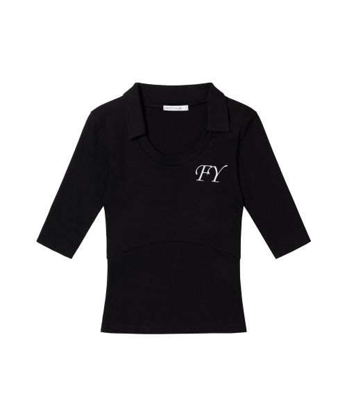 FANCY CLUB(ファンシークラブ)の「ソフトファンシーカラータトップ (ブラック) F26QB045(Tシャツ/カットソー・レディース・その他・ONE)」の4枚目の写真