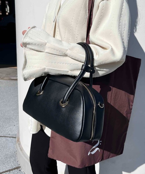 LE VERNIS(ル・ベルニ)の「LE VERNIS(ル・ベルニ)《A4サイズ対応》撥水Tote bag -DEUX-(ショルダーバッグ・レディース・グレー/ブラウン・FREE)」の8枚目の写真