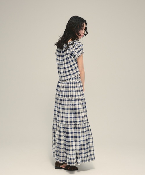 eL(エル)の「【eL】Made in India Gingham Check Blouse/660788(シャツ/ブラウス・レディース・ブラック系その他/ネイビー系・FREE)」の10枚目の写真