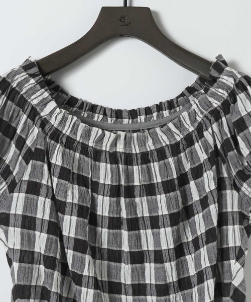 eL(エル)の「【eL】Made in India Gingham Check Blouse/660788(シャツ/ブラウス・レディース・ブラック系その他/ネイビー系・FREE)」の16枚目の写真