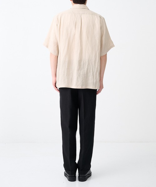 markaware(マーカウェア)の「【MARKAWARE/マーカウェア】NEW OPEN COLLAR S/S SHIRT/(清涼・軽量)/ヘンプ細布 / ニューオープンカラーS/Sシャツ(シャツ/ブラウス・メンズ・ライトベージュ/ブラック・1/2)」の12枚目の写真