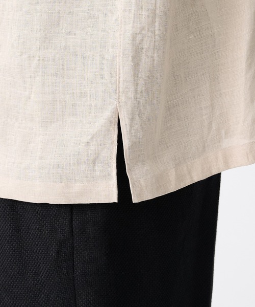 markaware(マーカウェア)の「【MARKAWARE/マーカウェア】NEW OPEN COLLAR S/S SHIRT/(清涼・軽量)/ヘンプ細布 / ニューオープンカラーS/Sシャツ(シャツ/ブラウス・メンズ・ライトベージュ/ブラック・1/2)」の16枚目の写真
