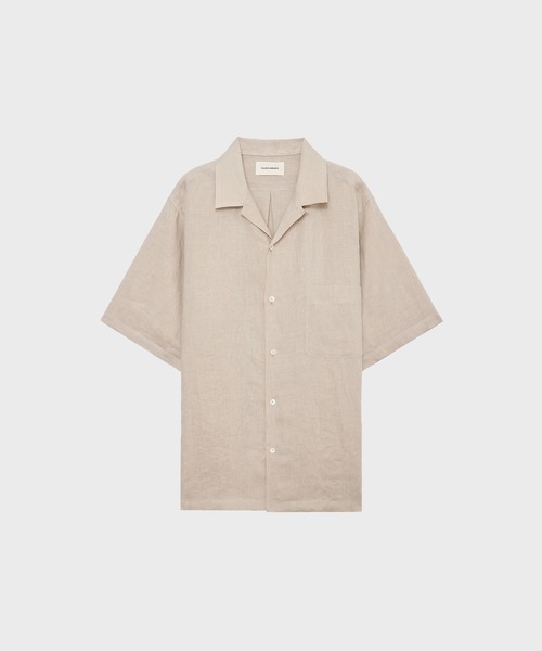 markaware(マーカウェア)の「【MARKAWARE/マーカウェア】NEW OPEN COLLAR S/S SHIRT/(清涼・軽量)/ヘンプ細布 / ニューオープンカラーS/Sシャツ(シャツ/ブラウス・メンズ・ライトベージュ/ブラック・1/2)」の18枚目の写真