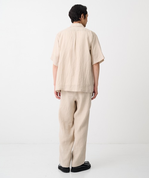 markaware(マーカウェア)の「【MARKAWARE/マーカウェア】NEW OPEN COLLAR S/S SHIRT/(清涼・軽量)/ヘンプ細布 / ニューオープンカラーS/Sシャツ(シャツ/ブラウス・メンズ・ライトベージュ/ブラック・1/2)」の8枚目の写真