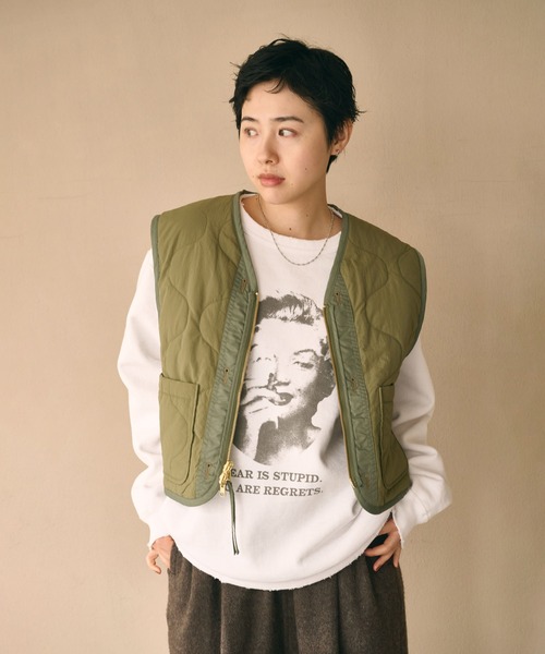 kha:ki(カーキ)の「「KHA:KI / カーキ」LEOPARD LINNER VEST(その他アウター・レディース・オリーブ/ブラック・FREE)」の16枚目の写真