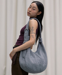 wool cross pebble bag (GR)