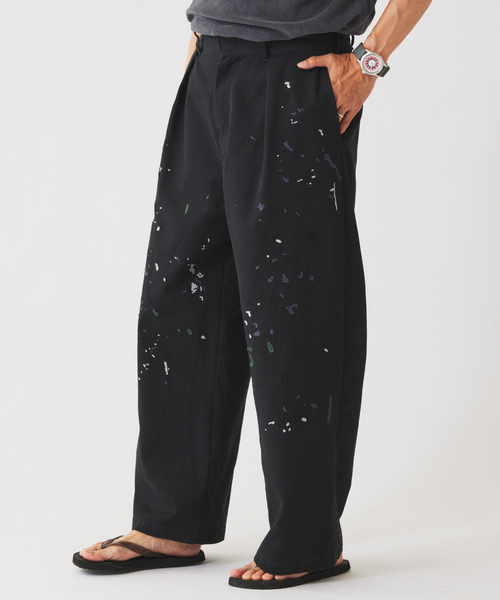 Dickies(ディッキーズ)の「Dickies / ディッキーズ 別注 スプラッシュ 刺繍 カーブ ワークパンツ(チノパンツ・メンズ・ブラック/ベージュ/ネイビー・LARGE/MEDIUM)」の10枚目の写真