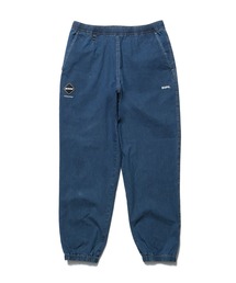 WASHED CRISP DENIM TRACK PANTS