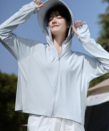 Coo+i（クーイ）の「UPF50+冷感 ツバ付きUVカットパーカー 大きいサイズ 男女兼用【紫外対策】（パーカー）」