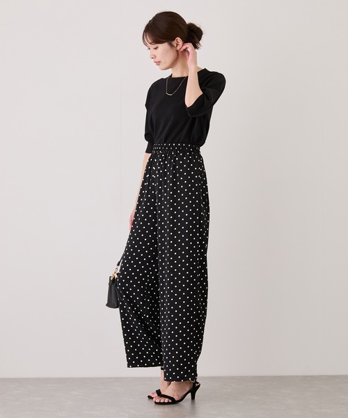 Jayro(ジャイロ)の「プリントワイドパンツ(その他パンツ・レディース・ライトグレー/チャコールグレー/ブラック系その他3/ブラック系その他・FREE)」の11枚目の写真