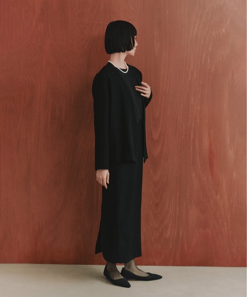 kaene（カエン）の「クロスレイヤードフォーマルドレス［ブラック：ブラックフォーマル対応］冠婚葬祭 礼服 喪服 入学式 卒業式 七五三 お宮参り（ワンピース・レディース・ブラック・S/M/L）」の11枚目の写真