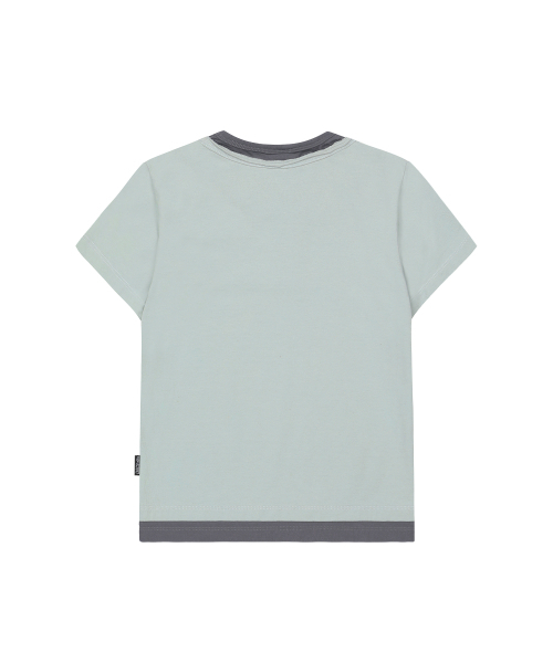ODD STUDIO(オッドスタジオ)の「カットオフスター レイヤードヘンリーネックグラフィックTシャツ - ミスティミント(Tシャツ/カットソー・レディース・ミント・ONE)」の3枚目の写真