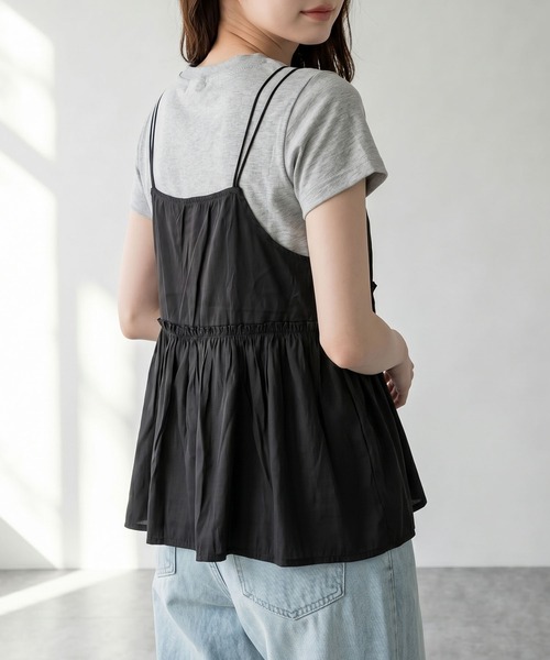 aimoha(アイモハ)の「レイヤードトップスセット(Tシャツ/カットソー・レディース・ライトグレー・M)」の8枚目の写真