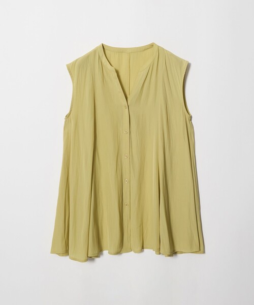 A DAY IN THE LIFE UNITED ARROWS（アデイインザライフユナイテッドアローズ）の「ヴィンテージサテン フレア キーネックブラウス＜A DAY IN THE LIFE＞（シャツ/ブラウス・レディース・ブラック/ライトグレー/イエロー・FREE）」の3枚目の写真