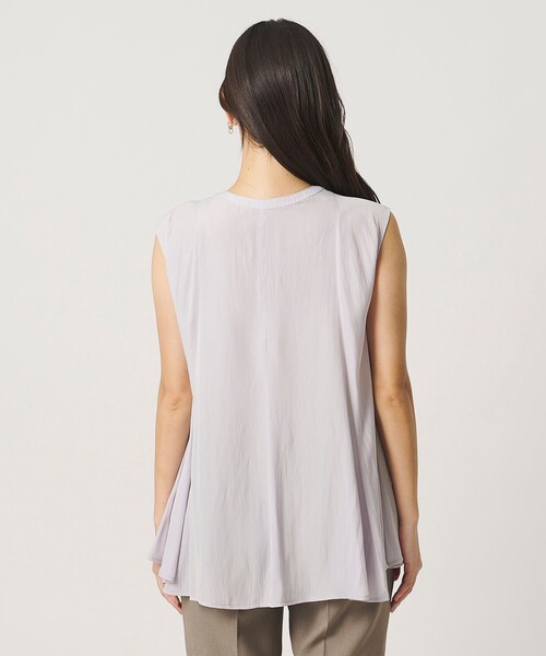 A DAY IN THE LIFE UNITED ARROWS（アデイインザライフユナイテッドアローズ）の「ヴィンテージサテン フレア キーネックブラウス＜A DAY IN THE LIFE＞（シャツ/ブラウス・レディース・ブラック/ライトグレー/イエロー・FREE）」の8枚目の写真
