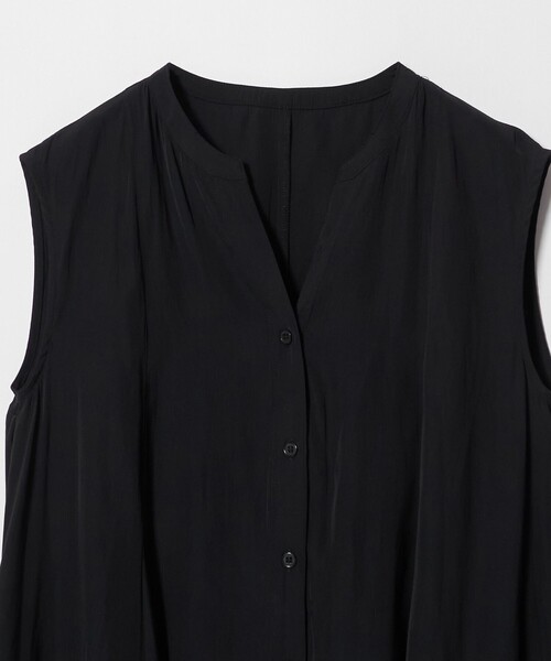 A DAY IN THE LIFE UNITED ARROWS（アデイインザライフユナイテッドアローズ）の「ヴィンテージサテン フレア キーネックブラウス＜A DAY IN THE LIFE＞（シャツ/ブラウス・レディース・ブラック/ライトグレー/イエロー・FREE）」の14枚目の写真