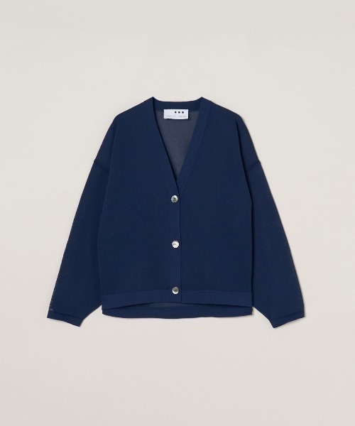 three dots(スリードッツ)の「スリークシアー カーディガン(カーディガン/ボレロ・レディース・ブラック/ネイビー/グレー系その他/レッド・SMALL)」の3枚目の写真