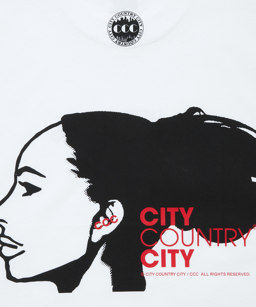 CITY COUNTRY CITY（シティーカントリーシティー）の「CITY COUNTRY CITY / シティーカントリーシティー LISTEN TO THE SWEET TA（Tシャツ/カットソー・メンズ・ホワイト/ネイビー・MEDIUM/SMALL/LARGE）」の5枚目の写真