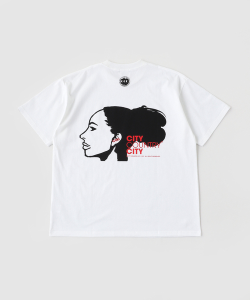 CITY COUNTRY CITY（シティーカントリーシティー）の「CITY COUNTRY CITY / シティーカントリーシティー LISTEN TO THE SWEET TA（Tシャツ/カットソー・メンズ・ホワイト/ネイビー・MEDIUM/SMALL/LARGE）」の10枚目の写真
