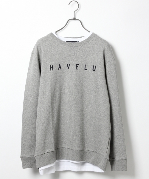 RAGEBLUE（レイジブルー）の「＜USAコットン使用＞裏毛プリントクルー/713651（Tシャツ/カットソー・メンズ・グレー/ブルー/ネイビー/ホワイト・MEDIUM/LARGE）」の3枚目の写真