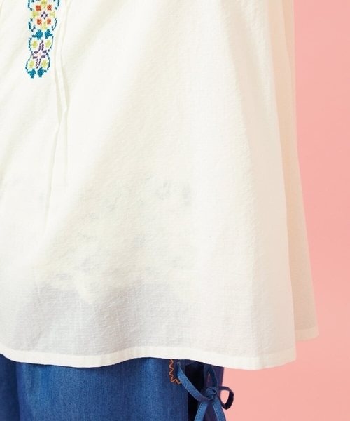 Jocomomola(ホコモモラ)の「Cruzar フラワーインド刺繍ブラウス(シャツ/ブラウス・レディース・ブラック/アイボリー・40)」の13枚目の写真