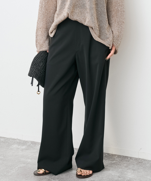 Spick & Span(スピックアンドスパン)の「《WEB限定 / 追加3》ドライストレッチイージーパンツ(スラックス・レディース・ベージュ/ブラック・34/40/38/36)」の6枚目の写真