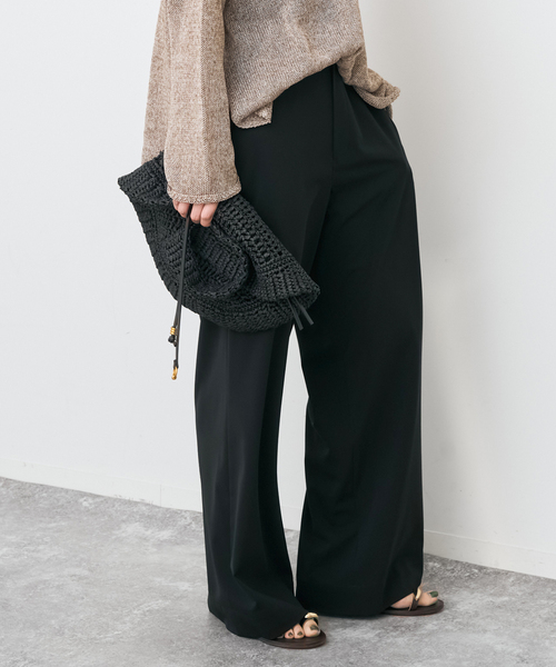 Spick & Span(スピックアンドスパン)の「《WEB限定 / 追加3》ドライストレッチイージーパンツ(スラックス・レディース・ベージュ/ブラック・34/40/38/36)」の8枚目の写真