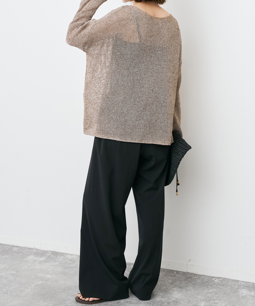 Spick & Span(スピックアンドスパン)の「《WEB限定 / 追加3》ドライストレッチイージーパンツ(スラックス・レディース・ベージュ/ブラック・34/40/38/36)」の10枚目の写真