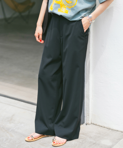 Spick & Span(スピックアンドスパン)の「《WEB限定 / 追加3》ドライストレッチイージーパンツ(スラックス・レディース・ベージュ/ブラック・34/40/38/36)」の11枚目の写真