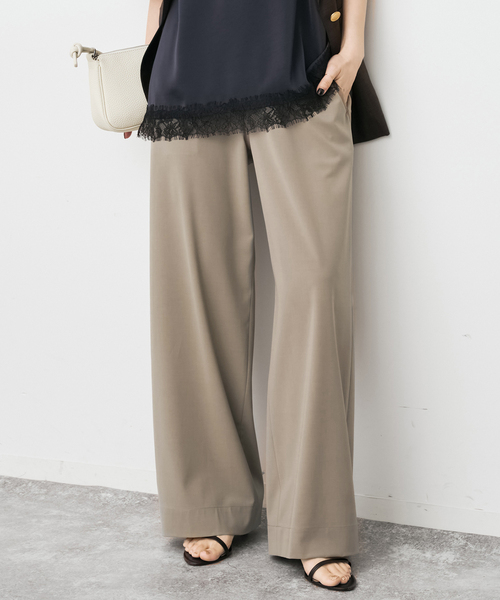 Spick & Span(スピックアンドスパン)の「《WEB限定 / 追加3》ドライストレッチイージーパンツ(スラックス・レディース・ベージュ/ブラック・34/40/38/36)」の16枚目の写真