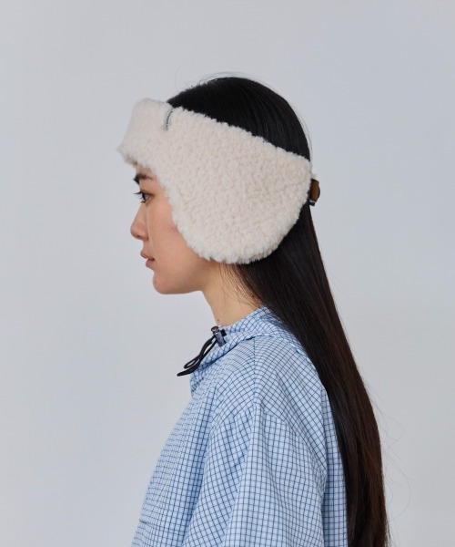 OVERRIDE(オーバーライド)の「OVERRIDE REC BOA FUR FLAPBAND SG / オーバーライド(ヘアバンド・レディース・ブルー/ブラック/ホワイト・57~59cm)」の7枚目の写真