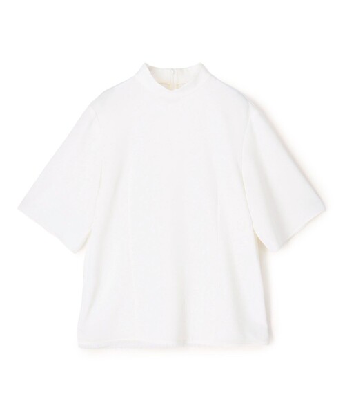 【美品】deres デレス　ショートスリーブブラウス　ホワイト ライトダブルクロス ハーフスリーブブラウス（シャツ/ブラウス）｜DES