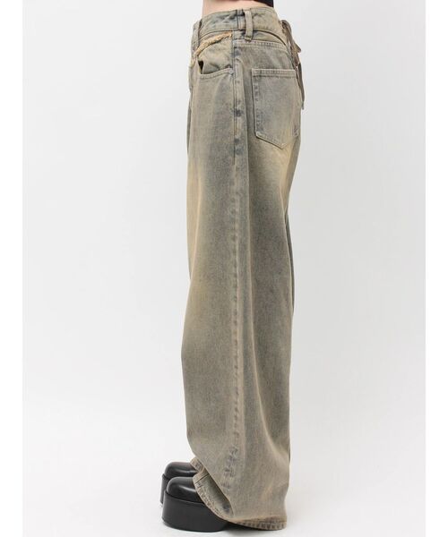 EMODA（エモダ）の「バックレースアップスウィッチングルーズジーンズ（デニムパンツ・レディース・ライトブルー・SMALL/MEDIUM）」の8枚目の写真