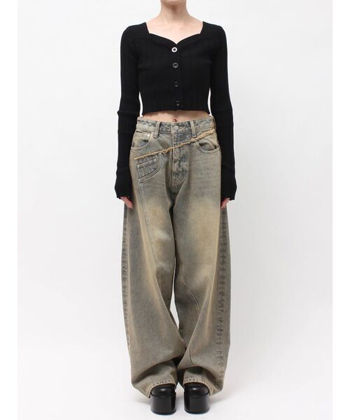 EMODA（エモダ）の「バックレースアップスウィッチングルーズジーンズ（デニムパンツ・レディース・ライトブルー・SMALL/MEDIUM）」の12枚目の写真