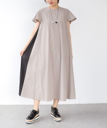 接触冷感脇プリーツワンピース