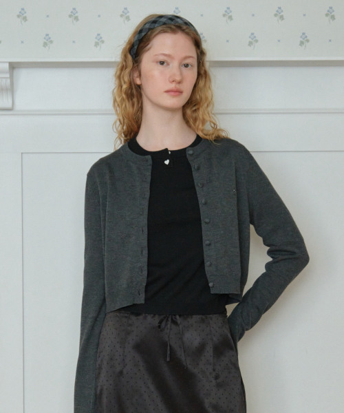 TTUDEMENT（トュードメント）の「DAILY WOOL KNIT CARDIGAN_CHARCOAL（カーディガン/ボレロ・レディース・その他・FREE）」の3枚目の写真