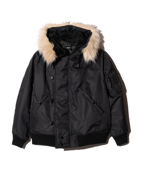 glamb(グラム)の「Luxe Flight Jacket / リュクスフライトジャケット(ミリタリージャケット・メンズ・ワイン/ブラック/カーキ・S/M/L)」の8枚目の写真