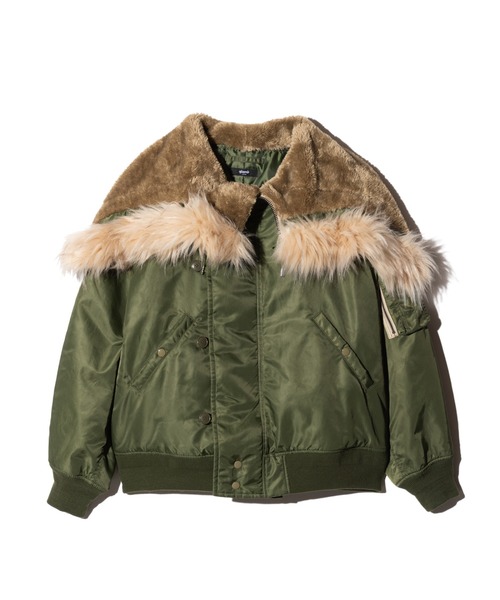 glamb(グラム)の「Luxe Flight Jacket / リュクスフライトジャケット(ミリタリージャケット・メンズ・ワイン/ブラック/カーキ・S/M/L)」の6枚目の写真
