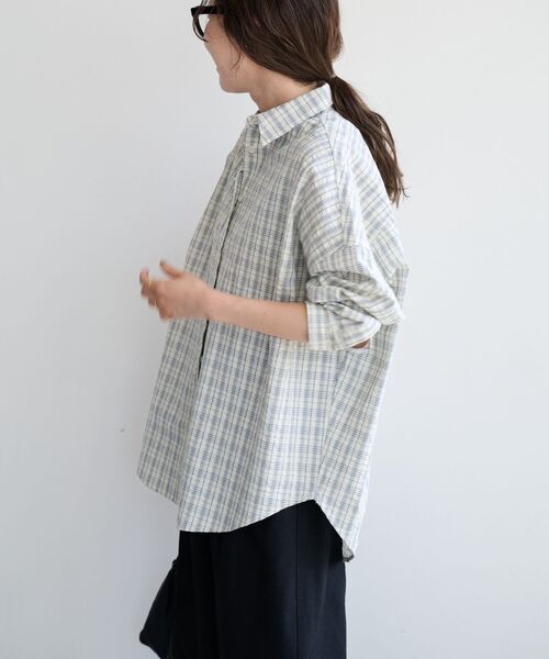 OUTDOOR PRODUCTS（アウトドアプロダクツ）の「チェックシャツ（シャツ/ブラウス・レディース・パープル/ホワイト系その他・FREE）」の5枚目の写真