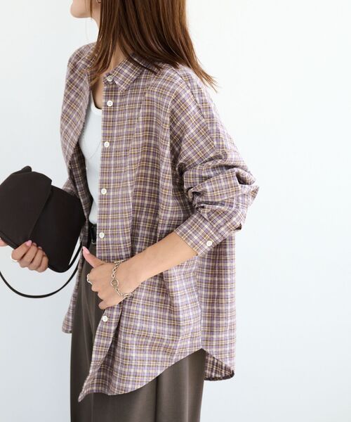 OUTDOOR PRODUCTS（アウトドアプロダクツ）の「チェックシャツ（シャツ/ブラウス・レディース・パープル/ホワイト系その他・FREE）」の17枚目の写真