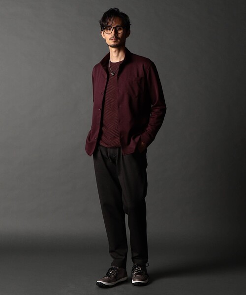 NICOLE CLUB FOR MEN(ニコルクラブフォーメン)の「ジオメトリックスタンドボタンダウンシャツ(シャツ/ブラウス・メンズ・ブラック系/ボルドー/ホワイト系/ネイビー系・MEDIUM/LARGE/X-LARGE)」の20枚目の写真