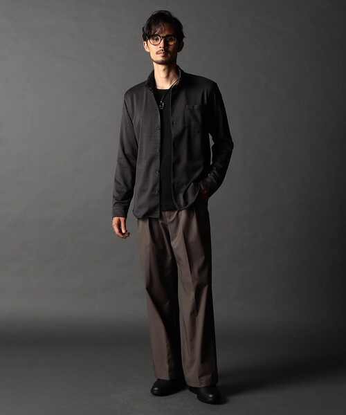 NICOLE CLUB FOR MEN(ニコルクラブフォーメン)の「ジオメトリックスタンドボタンダウンシャツ(シャツ/ブラウス・メンズ・ブラック系/ボルドー/ホワイト系/ネイビー系・MEDIUM/LARGE/X-LARGE)」の22枚目の写真