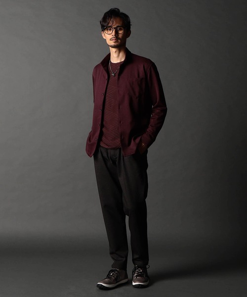 NICOLE CLUB FOR MEN(ニコルクラブフォーメン)の「ジオメトリックスタンドボタンダウンシャツ(シャツ/ブラウス・メンズ・ブラック系/ボルドー/ホワイト系/ネイビー系・MEDIUM/LARGE/X-LARGE)」の14枚目の写真