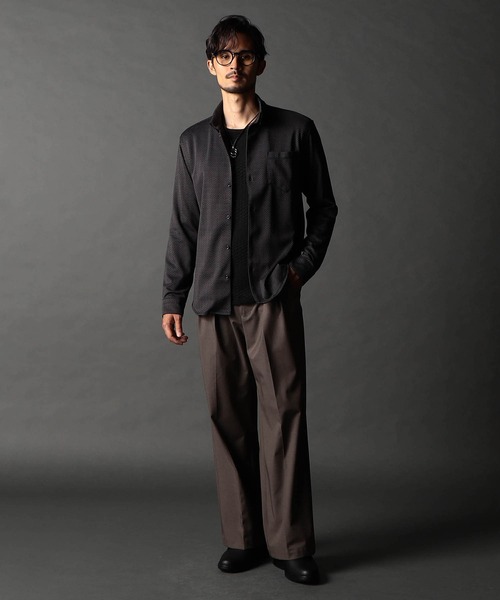 NICOLE CLUB FOR MEN(ニコルクラブフォーメン)の「ジオメトリックスタンドボタンダウンシャツ(シャツ/ブラウス・メンズ・ブラック系/ボルドー/ホワイト系/ネイビー系・MEDIUM/LARGE/X-LARGE)」の16枚目の写真