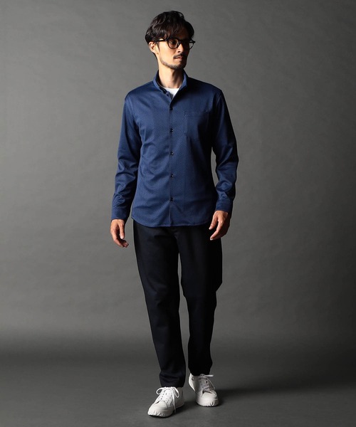 NICOLE CLUB FOR MEN(ニコルクラブフォーメン)の「ジオメトリックスタンドボタンダウンシャツ(シャツ/ブラウス・メンズ・ブラック系/ボルドー/ホワイト系/ネイビー系・MEDIUM/LARGE/X-LARGE)」の17枚目の写真