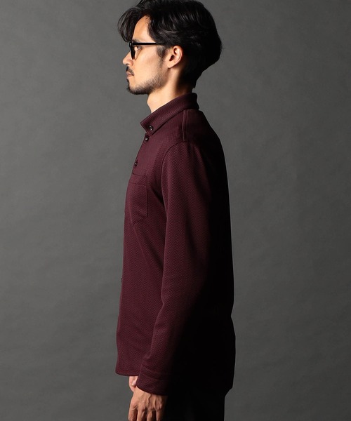 NICOLE CLUB FOR MEN(ニコルクラブフォーメン)の「ジオメトリックスタンドボタンダウンシャツ(シャツ/ブラウス・メンズ・ブラック系/ボルドー/ホワイト系/ネイビー系・MEDIUM/LARGE/X-LARGE)」の19枚目の写真
