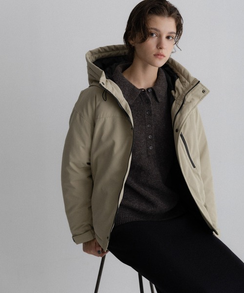 URBAN RESEARCH Sonny Label(アーバンリサーチサニーレーベル)の「フーディーダウンジャケット(ダウンジャケット/コート・レディース・オリーブ/グレー系その他/アイボリー/ブラック・FREE)」の4枚目の写真