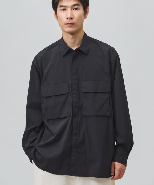 TIGORA(ティゴラ)の「ティゴラ TIGORA 撥水長袖フラップポケットシャツ CORDURA(R)使用(シャツ/ブラウス・メンズ・カーキ/ネイビー/ブラック・S/M/L/LL/3L)」の2枚目の写真